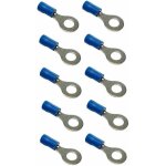 Lot de 10 cosses pr� - isol�es m�les rondes � ?illet 6mm bleu connexion s�curis�e pour fils 0, 5mm� � ...