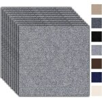 Lot de 10 dalles de moquette autocollantes 30 x 30 cm - rev�tement de sol r�sistant pour appartement, ...