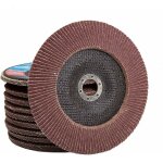 Aougo - lot de 10 disques  lamelles  125 mm grain marron disque abrasif pour meuleuse d'angle
