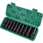 Lot de 10 douilles � chocs 1 / 2, douilles longues 1 / 2 10, 12, 13, 14, 15, 16, 17, 19, 22, 24 mm, douilles ...