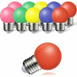 Lot de 10 e27 ampoule couleur led 1w colorful bulb 100lm conomie d'nergie lampe de couleur 360 angle ...