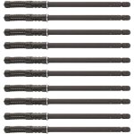 Lot de 10 �querres d'�tag�re invisibles, acier, �10x145 mm, fixation murale
