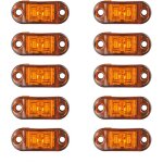 Lot de 10 feux de position led 12v - 24v pour camion et remorque feux lat�raux de signalisation feux ...