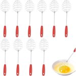 Lot de 10 fouets en - en acier inoxydable - avec ressorts - ustensiles de