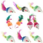 Lot de 10 jouets � fourrure souris pour chat animal de compagnie