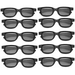 Lot de 10 lunettes 3d passives polarises pour tlviseur 3d, vritables cinmas 3d pour jeux 3d et cadre ...