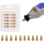 Lot de 10 mandrins en laiton de pr�cision 0, 5 - 3, 2 mm pour perceuse dremel - outils rotatifs de mandrin ...