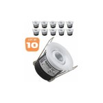 Lot de 10 minis spots led orientables ronds 1w blanc naturel ? angle 20� ? pour faux plafond ? tension ...