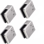 Lot de 10 pinces  verre carres en inox 304 12 mm - support verre carr - support verre plat rglable ...