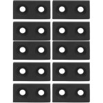 Lot de 10 plaques de recouvrement � double trou en alliage d'aluminium pour profil�s et machines cnc, ...