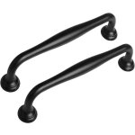 Lot de 10 poign�es d'armoire noires vintage pour tiroir, poign�es de commode, poign�es de porte d'arc ...