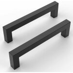 Lot de 10 poignes de meuble de cuisine noires - solides et durables, pour maison, cuisine, salle de ...
