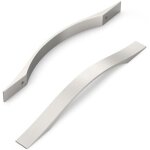 Lot de 10 poign�es de meuble, finition nickel satin� bross�, entraxe 160 mm, pour placards, armoires ...