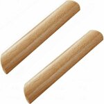 Lot de 10 poignes de placard en bois en forme d'ventail - convient pour meubles et tiroirs avec entraxe ...