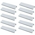 Lot de 10 poign�e profil poign�e de meuble cuisine - poign�e invisible poignee de meuble bross� poign�e ...