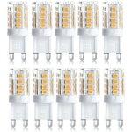 Lot de 10 projecteur led, lumi�re d�corative led, ampoule led g9, 5 w blanc chaud blanc froid, ampoules ...