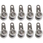 Lot de 10 roulettes pour baies vitr�es ou portes coulissantes - en m�tal et en plastique - 4, 5 x 1, ...