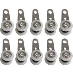 Lot de 10 roulettes pour baie vitr�e ou porte coulissante ? m�tal et plastique ? 4, 5 x 1, 9 cm