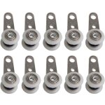 Lot de 10 roulettes pour baies vitr�es ou portes coulissantes - en m�tal et en plastique - 4, 5 x 1, ...