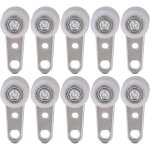 Lot de 10 roulettes pour baies vitr�es ou portes coulissantes - en m�tal et en plastique - 4, 5 x 1, ...