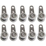 Lot de 10 roulettes pour baies vitres ou portes coulissantes - en mtal et en plastique - 4, 5 x 1, ...