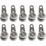 Aougo - lot de 10 roulettes pour baies vitres ou portes coulissantes - en mtal et en plastique - 4, ...