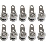 Lot de 10 roulettes pour baies vitr�es ou portes coulissantes - en m�tal et en plastique - 4, 5x 1, 9cm ...