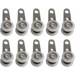 Choyclit - lot de 10 roulettes pour baies vitres ou portes coulissantes - en mtal et en plastique - ...