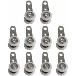 Lot de 10 roulettes pour baies vitr�es ou portes coulissantes - en m�tal et en plastique - 4 x 1, 9 cm ...