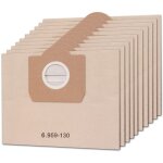 Lot de 10 sacs d'aspirateur pour karcher 6. 959 - 130. 0 wd3 wd3p mv3 a2204 a2254 a2604 sacs filtrants ...