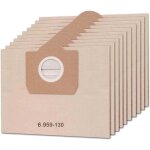 Lot de 10 sacs d'aspirateur pour karcher 6. 959 - 130. 0 wd3 wd3p mv3 a2204 a2254 a2604 sacs filtrants ...
