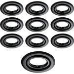 Lot de 10 spots encastrables orientables noir mat avec gu10 led de 5w eqv. 50w blanc froid 6000k