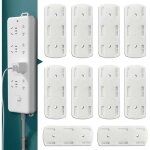 [jamais utilis�]lot de 10 supports de socle auto - adh�sifs ? ordre en quelques secondes ? support multiprise ...