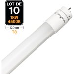 Europalamp - 10 tubes neon led 18w 120cm t8 blanc neutre 4500k gamme pro