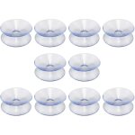 Lot de 10 ventouses double face en caoutchouc de silicone pour dessus de table - ventouse transparente ...