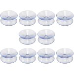 Lot de 10 ventouses double face en caoutchouc de silicone pour dessus de table - ventouse transparente ...