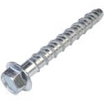 Lot de 10 vis pour bton  tte hexagonale  embase / collerette 12x100 mm - fixation directe sans cheville ...