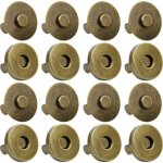 Lot de 100 boutons - pression magn�tiques pour sac � main, v�tements, cuir (14 mm, laiton antique)