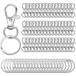 Lot de 100 crochets porte - cl�s avec porte - cl�s, fermoirs mousquetons pivotants en m�tal, pour cordon ...