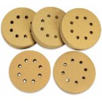 Lot de 100 disques abrasifs, 125 mm avec crochet et boucle 60 80 120 150 220 grains 8 trous assortis ...