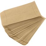 Lot de 100 enveloppes � graines en papier kraft marron 6 x 10 cm - sollbry