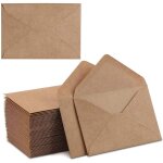Lot de 100 enveloppes en papier kraft - 130 g / m� - 13, 5 x 18, 5 cm - fermeture humide - rabat pointu ...