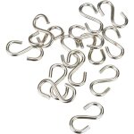 Lot de 100 esses �gales, acier zingu�, diam. 34 mm, ouverture 9 mm, suspension, �conomique, fixation ...