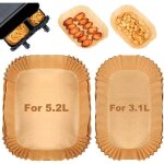 Lot de 100 feuilles de papier sulfuris� pour friteuse � air tefal dual easy fry 5, 2 / 3, 1 l, friteuse ...