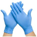 Lot de 100 gants jetables en nitrile sans latex sans poudre pour mcanicien automobile nettoyage ou tatouage, ...