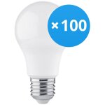 Markenlos - lot 100x led ampoule e27 poire dpolie 4. 9w 470lm - 830 blanc