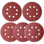 Lot de 100 papiers abrasifs pour ponceuses excentriques 125 mm, disque 8 trous 125 mm rond pour ponceuses ...