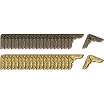 Lot de 100 prot�ge - coins en m�tal pour scrapbooking, coins triangulaires pour livres, coins de protection ...