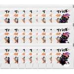 Lot de 100 sacs en cellophane pour bonbons, biscuits, friandises sur le th�me d'halloween, boules de ...