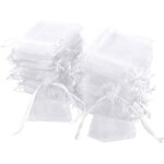 Lot de 100 sachets en organza blanc, 7 x 9 cm, pochette cadeau en organza, pochette à bijoux, sachets ... Lot de 100 sachets en organza blanc, 7 x 9 cm, pochette cadeau en organza, pochette à bijoux, sachets ...